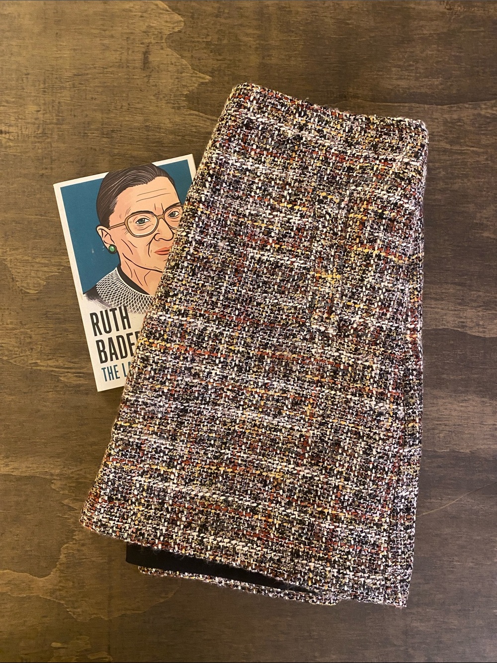 Loft Textured Multicolor Tweed Pencil Skirt